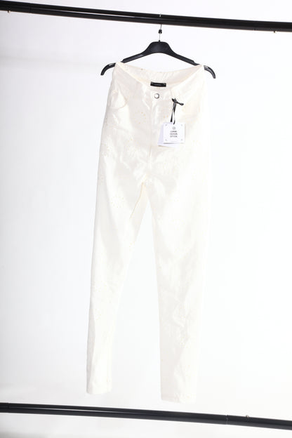 Pantaloni bianchi Denim traforato