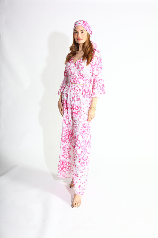 COMPLETO LINO BOUQUET LUISA POSITANO